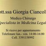 orario Medico Ciancolini Giorgia Dott.ssa